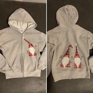Gnome Youth 6/7 Zip Up Hoodie Sweatshirt NEW